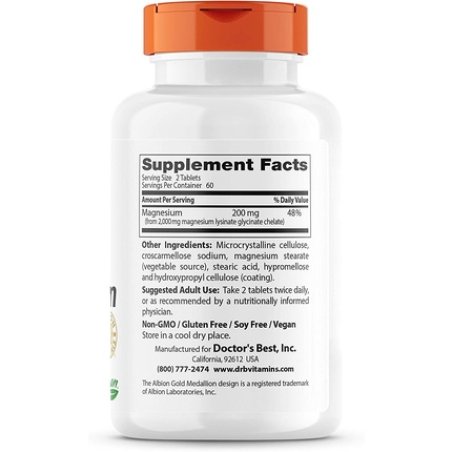 Doctor's Best High Absorption Magnesium 120 Tablets