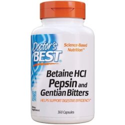 Doctor's Best Betaine HCI Pepsin & Gentian Bitters Digestive Enzymes 360 Count