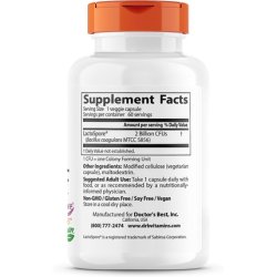 Doctor's Best Digestive Health Probiotic 2 Billion with Lactospore 60 Veggie Caps