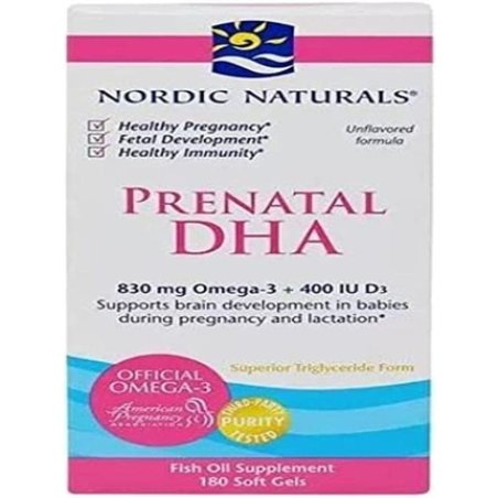 Nordic Naturals Prenatal DHA Unflavored 830mg Omega-3 400 IU Vitamin