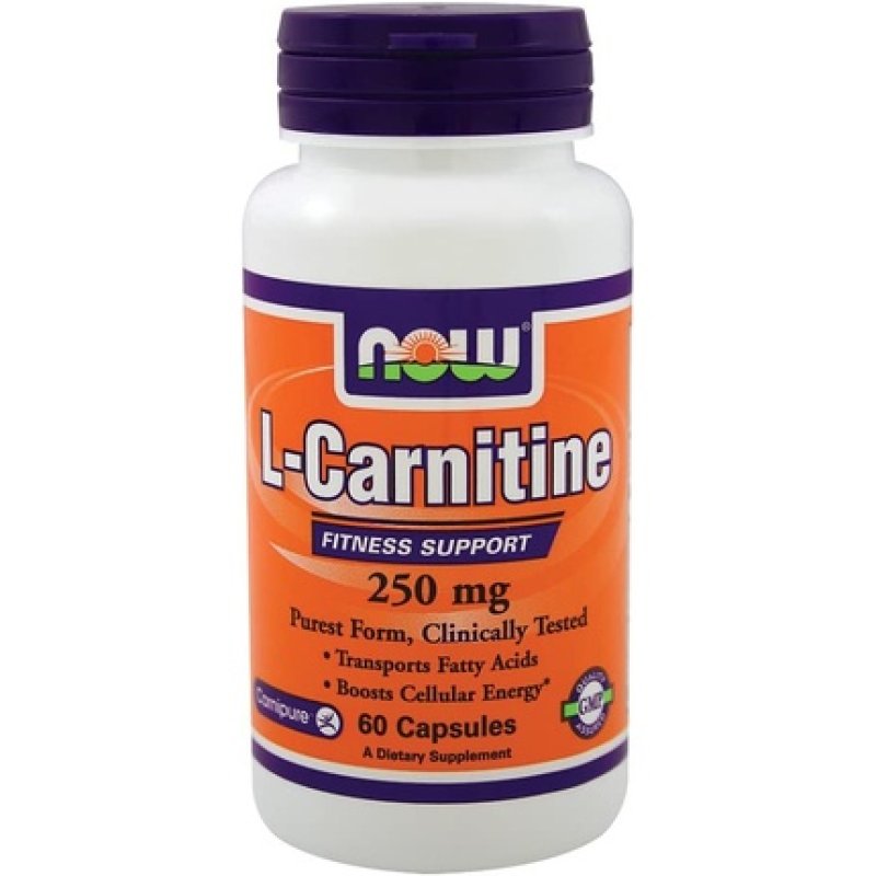 Now Foods L-Carnitine 250mg Tartrate L-Carnipure 60 Capsules