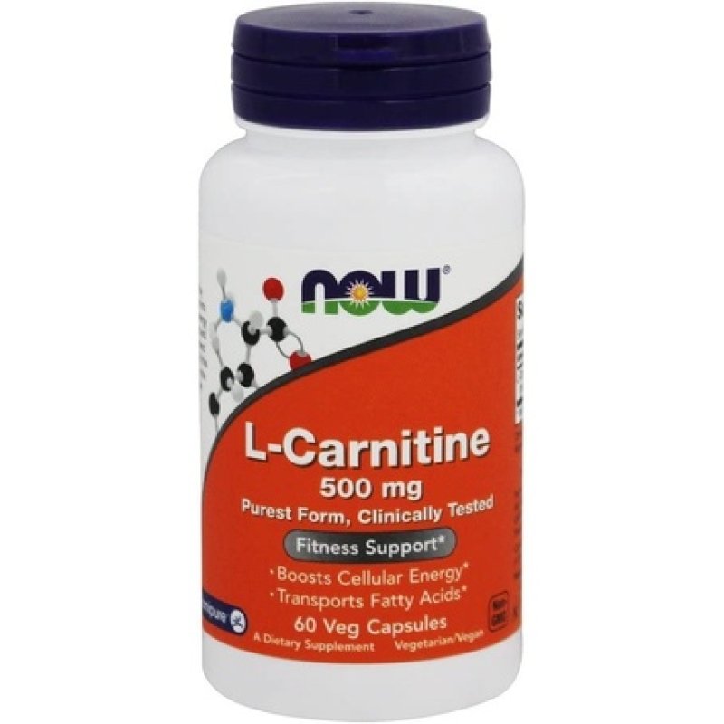 Now Foods L-Carnitine 500mg 60 Vcaps - Qty 1