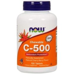 Now Foods Vitamin C-500 Cherry Chewable 100 Tablets