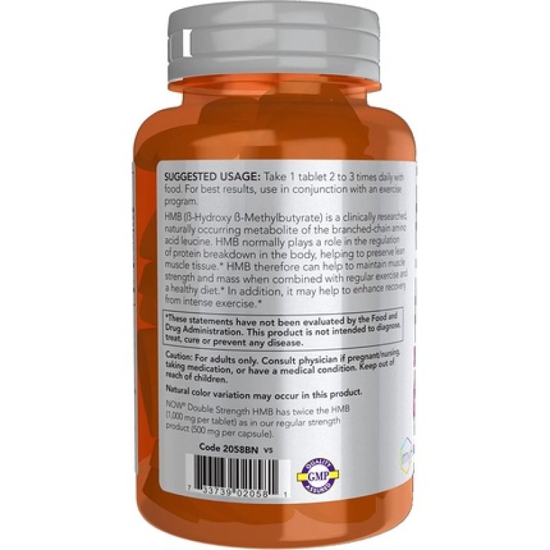 Now Foods HMB Double Strength 1000mg 90 Tablets