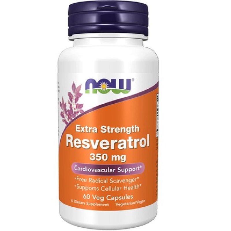 NOW Extra Strength Resveratrol 350mg Natural Trans Resveratrol from Japanese Knotweed Extract 60 Veg Capsules