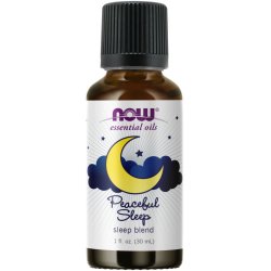 NOW Foods Peaceful Sleep Oil Blend huile essentielle 30 ml Camomille, Citron, Floral, Orange, Bois de santal,