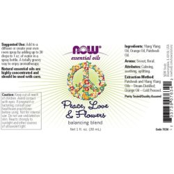 Now Foods Peace Love and Flowers Essential Oil Balancing Blend 1oz