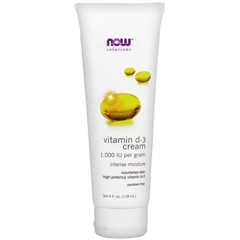 NOW Foods Vitamin D-3 Cream 1000 IU 118 ml 118 g Crème Unisexe