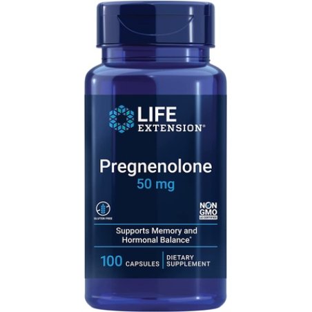 Life Extension Pregnenolone 50mg Hormone Balance Anti-Aging Memory & Cognition Supplement 100 Capsules