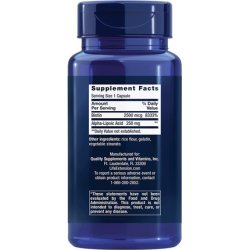Life Extension Super Alpha-Lipoic Acid with Biotin 250mg 60 Capsules