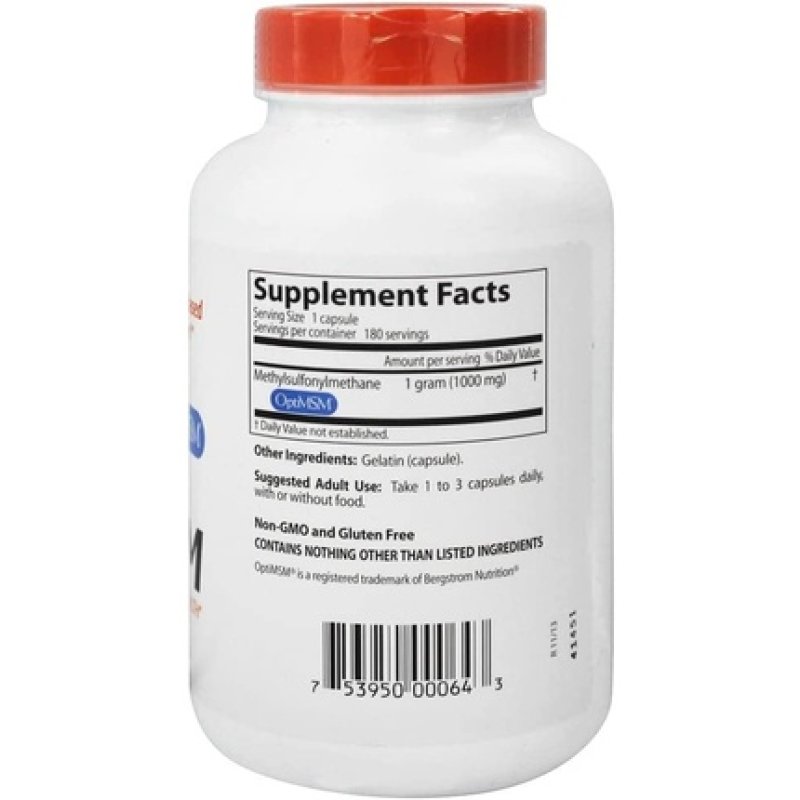 MSM for Joint Health 1000mg 180 Capsules