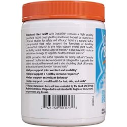 Doctor's Best MSM Powder with OptiMSM Non-GMO Vegan Gluten Free Soy Free 250g