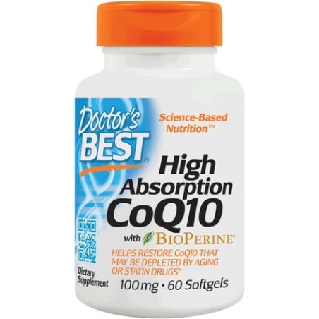 Doctor's Best High Absorption CoQ10 with BioPerine 100mg 60 Softgels