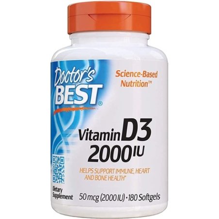 Doctor's Best Vitamin D3 2000 IU Softgels 180 Count
