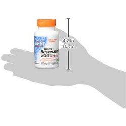 Doctor's Best Trans-Resveratrol with ResVinol Non-GMO Vegan Gluten & Soy Free 200mg 60 Count