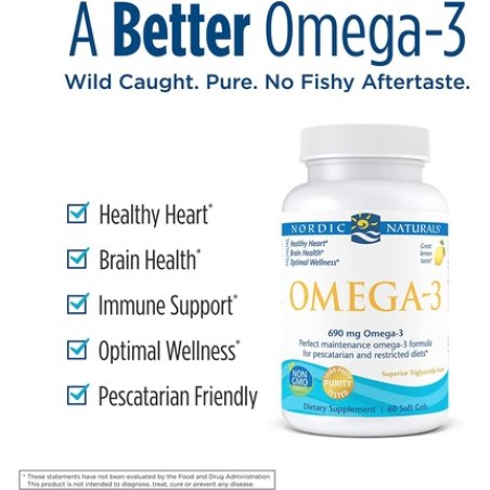 Omega-3 Lemon 690mg Fish Gelatin 60 Fish Gels