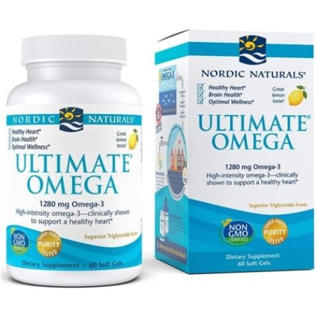 Nordic Naturals Ultimate Omega 1280mg Lemon Flavor 60 Softgels