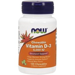 NOW Foods Vitamin D-3 5000 IU 120 Chews