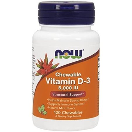 NOW Foods Vitamin D-3 5000 IU 120 Chews