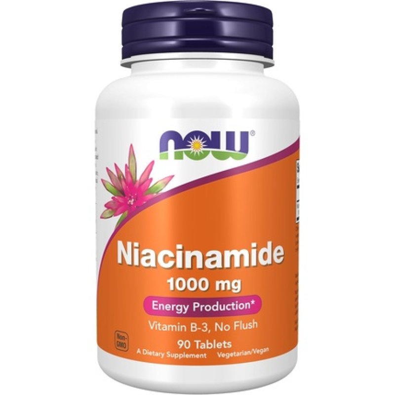 Now Foods Niacinamide Vitamin B3 1000mg Energy Production 90 Capsules