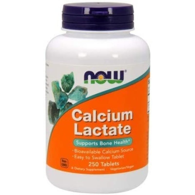 Now Foods Calcium Lactate 250 Tablets 10g - Pack of 3