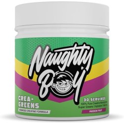 Naughty Boy Crea-Greens Powder with Creatine, Super Greens, and Electrolytes