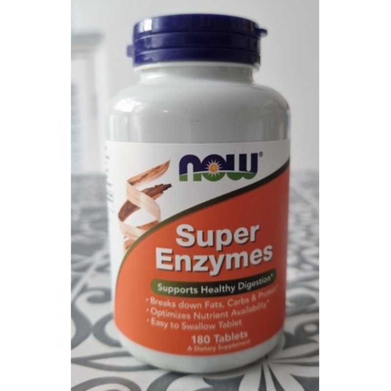 NOW Foods Super Enzymes 180 Tablets Supports Healthy Digestion and Gut Health