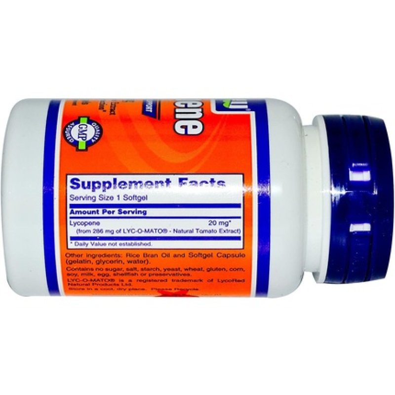 NOW Foods Lycopene Double Strength 20mg Softgels 50 Count