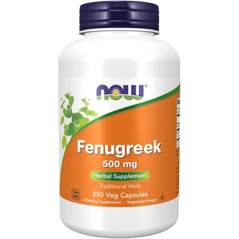 NOW Fenugreek Herbal Supplement 250 Veg Capsules 500mg