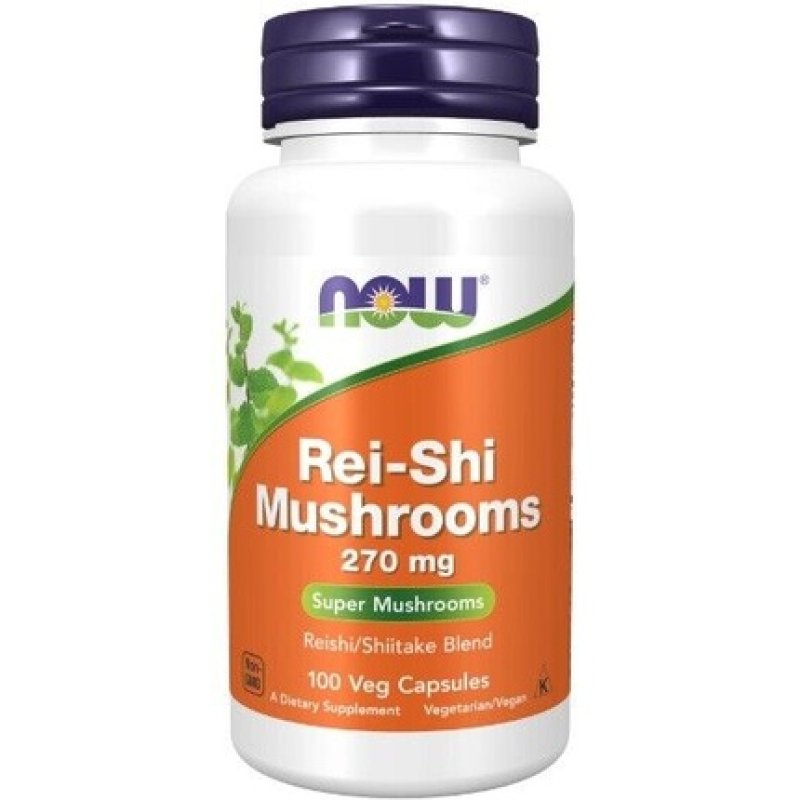 NOW FOODS Reishi Mushroom 270mg 100 Veg Capsules