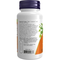 NOW CurcuFRESH Curcumin Derived from Fresh Turmeric Juice 60 Veg Capsules