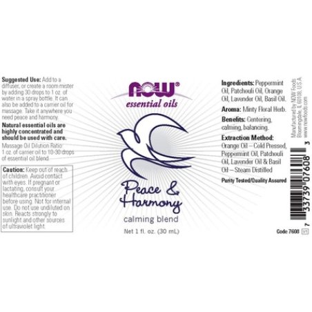 Now Foods Peace and Harmony Essential Oils 30ml