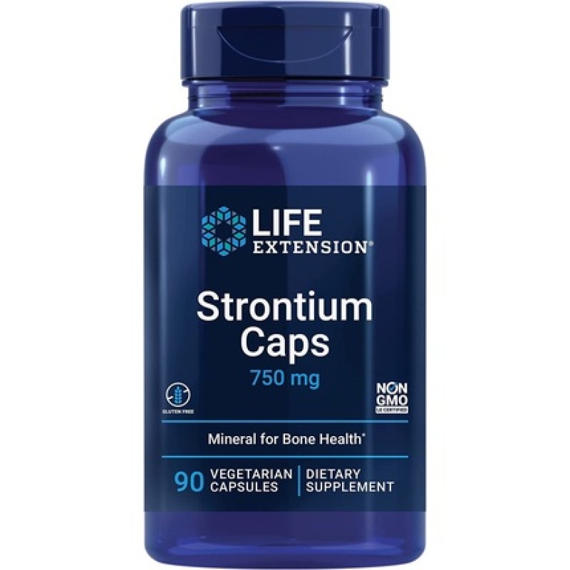 Life Extension Strontium Caps Mineral for Bone Health 750mg 90 Veggie Caps