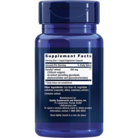 Life Extension Skin Restoring Ceramides Promotes Skin Hydration & Healthy Ceramide Levels 30 Liquid Vegetarian Capsules