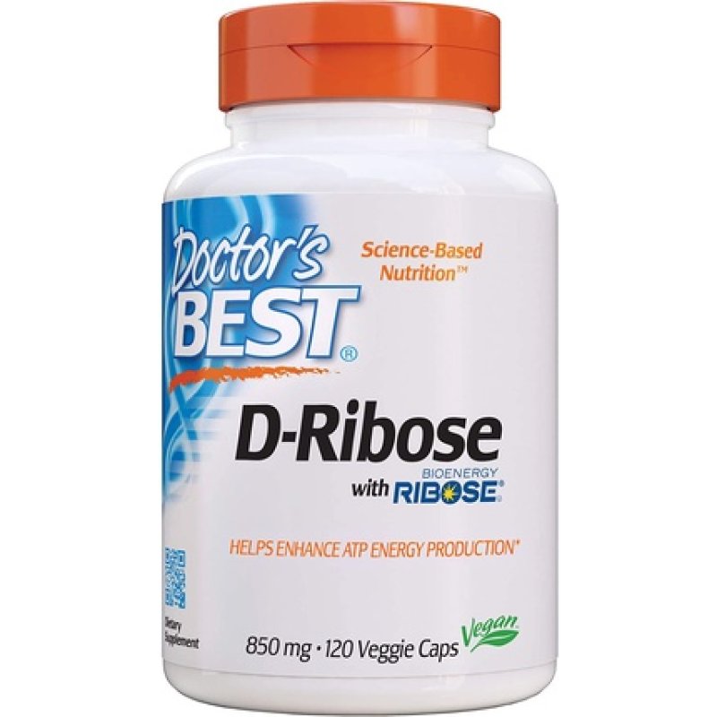 Doctor's Best D-Ribose with Bioenergy Ribose Vegan Energy Enhancement 120 Veggie Caps