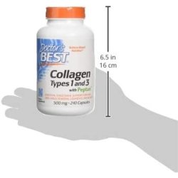 Doctor's Best Collagen Types 1 and 3 Capsules with Peptan 500mg - 240 Count