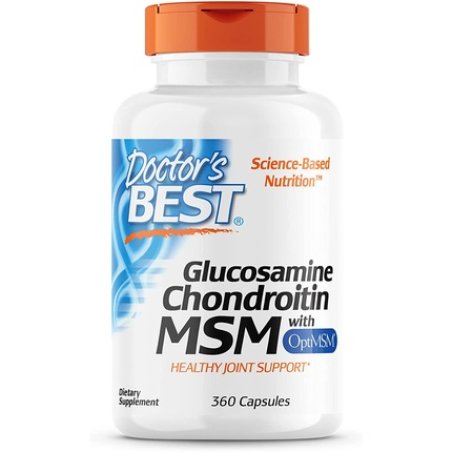 Doctor's Best Glucosamine Chondroitin MSM with OptiMSM Supports Healthy Joint Structure Function and Comfort 360 Count