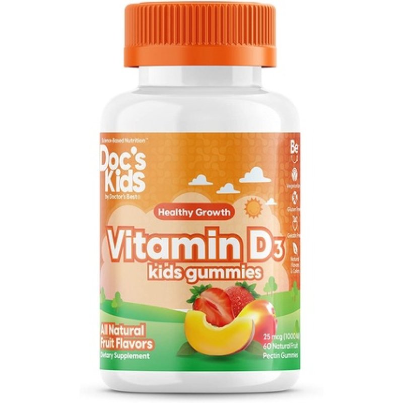 Kid's Vitamin D3 Fruit Flavored Gummies 60 Gummies