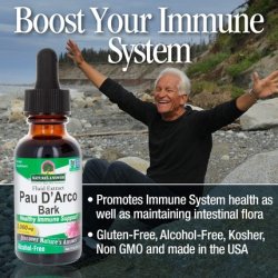 Nature's Answer PAU D'Arco Inner Bark Supports Immune System Helps Maintain Intestinal Flora Alcohol-Free Gluten-Free