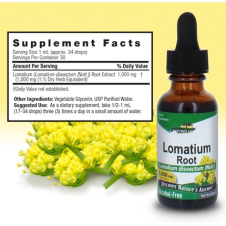 Nature's Answer Lomatium Root Extract Lomatium Dissectum Natural Herbal
