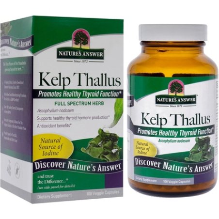 Nature's Answer Kelp Thallus 100 Capsules - Supports Thyroid Health