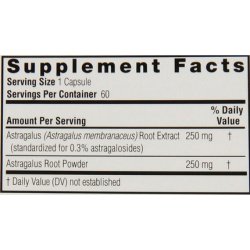 Nature's Answer Astragalus Root Vegetarian Capsules 60 Count