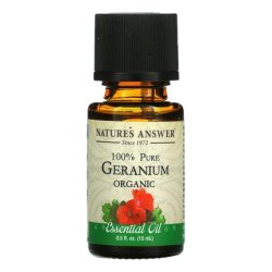 Nature's Answer USDA Organic Geranium Essential Oil 100% Pure Natural