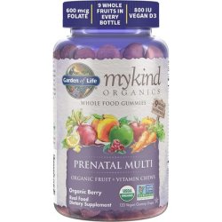 Organics Prenatal Berry Gummy Vitamins Complete Multi with Methyl B12, D3 & Folate 120 Real Fruit Chew Gummies