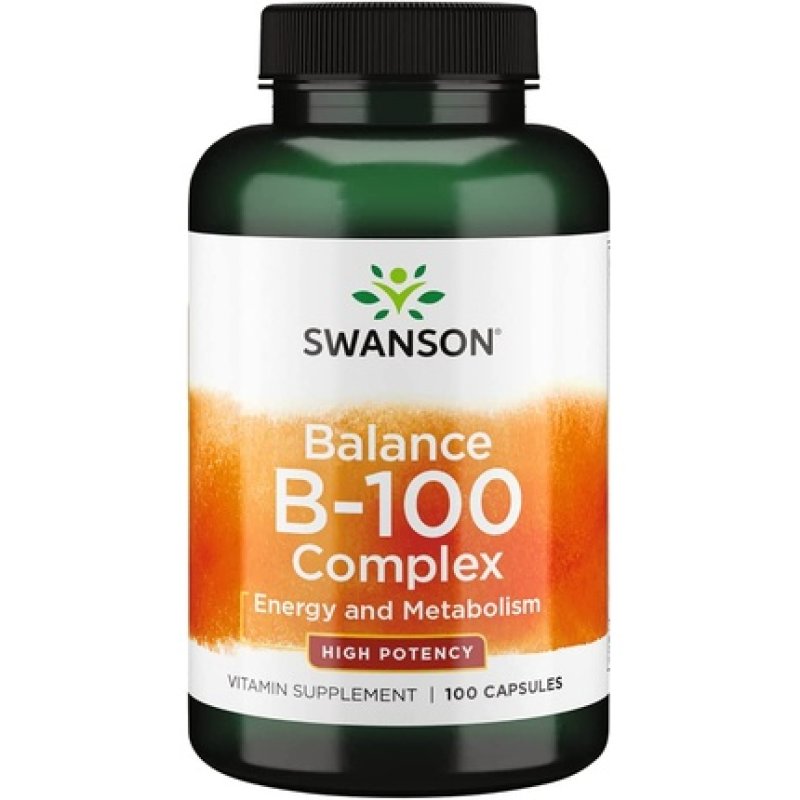 Swanson Vitamin B-100 Supplement Supporting Energy, Metabolism, Heart Health, Brain Health & Nervous Function 100
