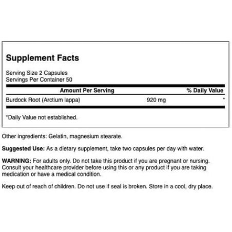 Swanson Burdock Root Kidney & Liver Support Detox Skin Helps Remove Toxins