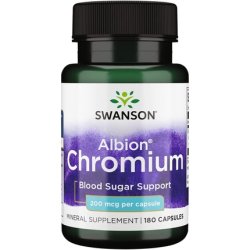 Swanson Albion Chelated Chromium Glycinate 200mcg 180 Capsules