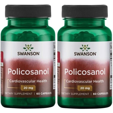 Swanson Policosanol 20mg Herbal Supplement 60 Capsules