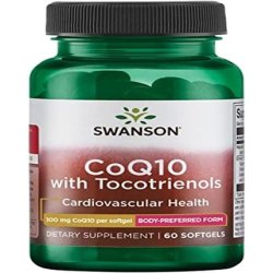 Swanson CoQ10 100mg with Full Spectrum Tocotrienols 10mg 60 Softgels