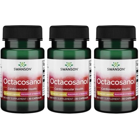 Swanson Maximum-Strength Octacosanol 20mg 30 Capsules
